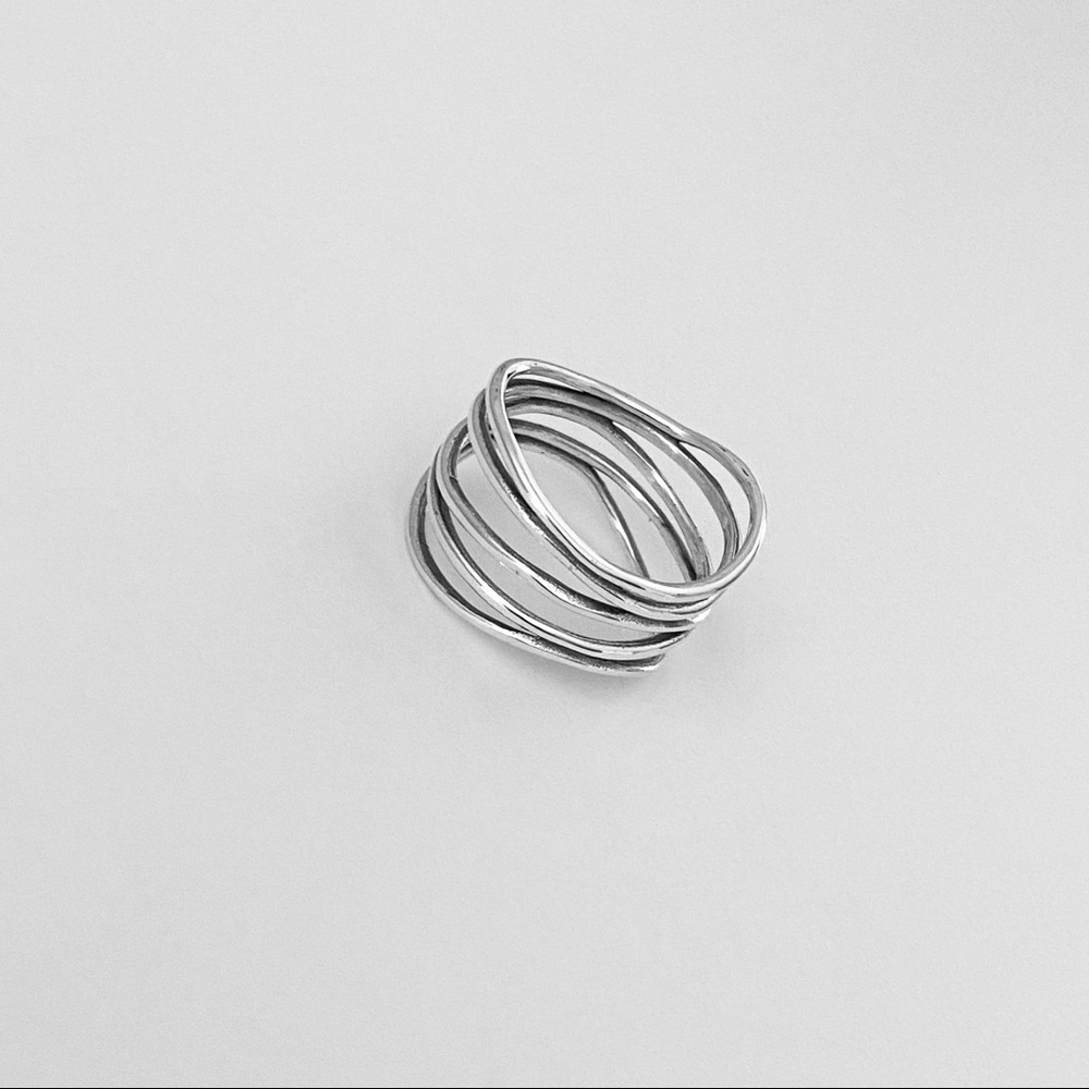 Sterling Silver Statement Wraparound Ring, Boho R… - image 2